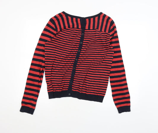 lazy in Womens Red Striped Basic T-Shirt Size 6