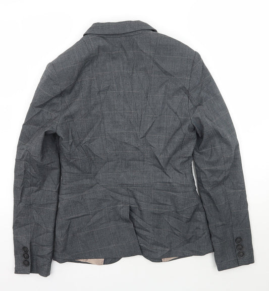 NEXT Womens Grey Check Jacket Suit Jacket Size 8