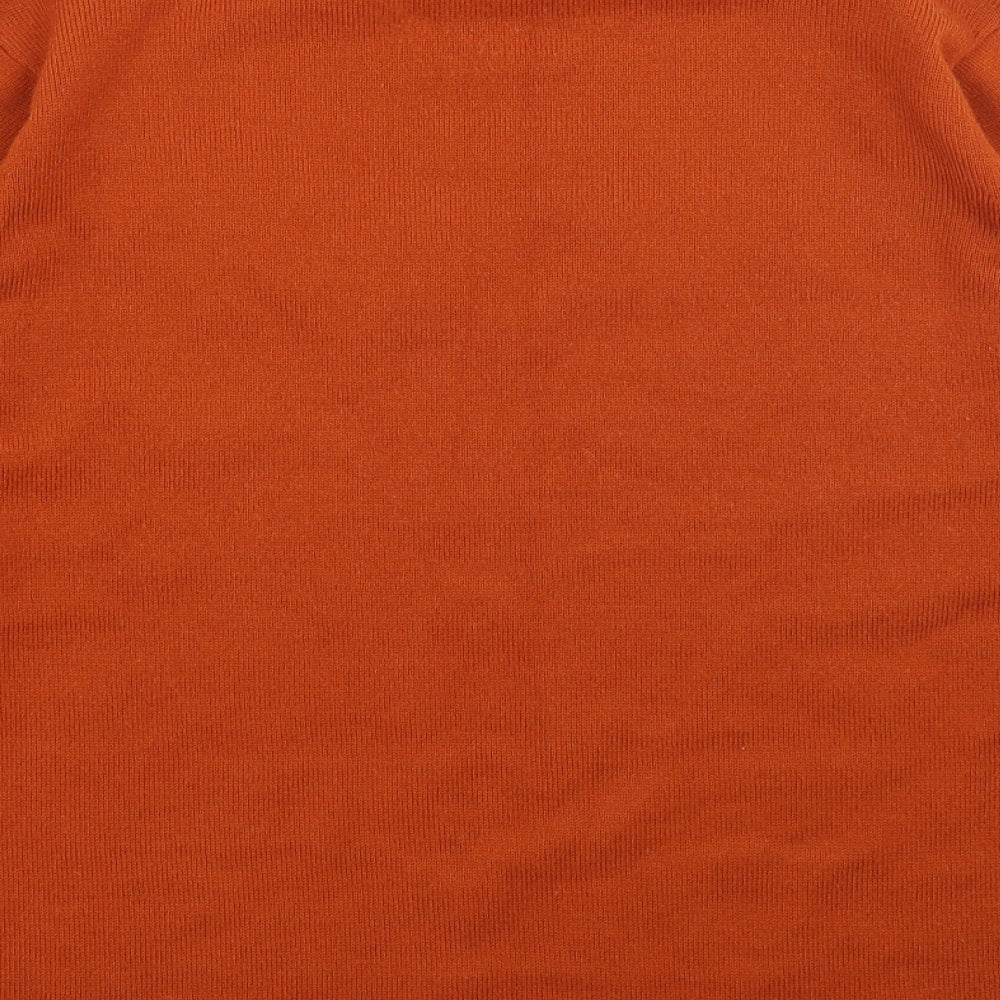 Alexandra Womens Orange Floral Pullover Jumper Size L