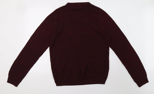 Cedar Wood State Mens Red Knit Pullover Sweatshirt Size XL
