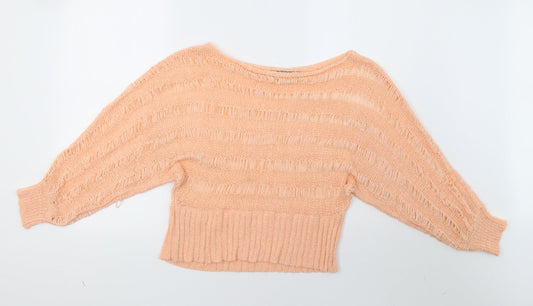 Select Womens Orange Pullover Sweatshirt Size L