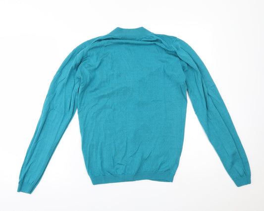 EWM Womens Blue Basic Blouse Size S
