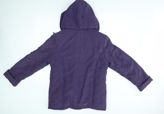 First avenue Womens Purple Quilted Coat Size 12