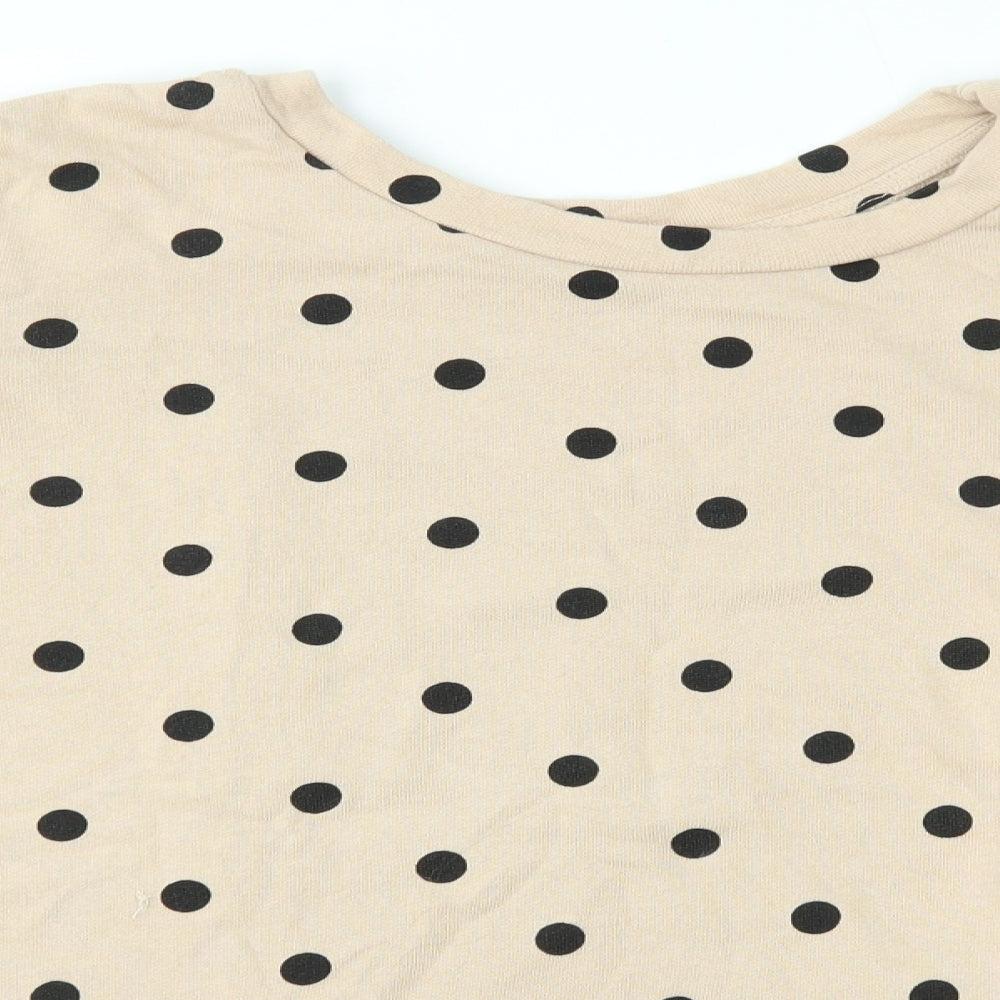 Moss Copenhagen Womens Beige Polka Dot Pullover Jumper Size S