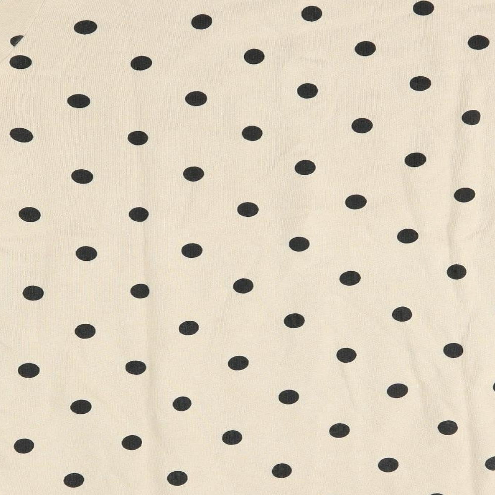 Moss Copenhagen Womens Beige Polka Dot Pullover Jumper Size S