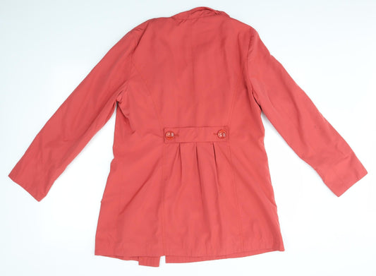 Per Una Womens Orange Overcoat Coat Size 14