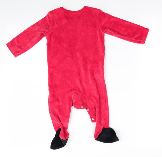 Fred & Flo Boys Red Solid One Piece Size 6-9 Months - Father Christmas