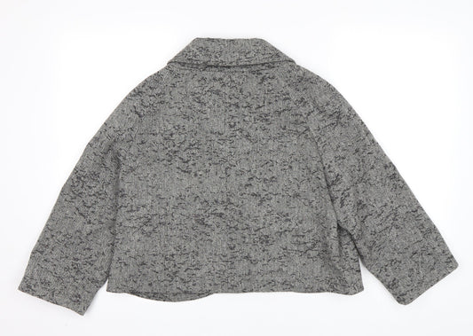 Bm Collection Womens Grey Jacket Coat Size 16