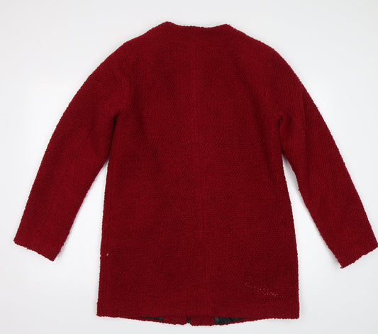 Primark Womens Red Overcoat Coat Size 12