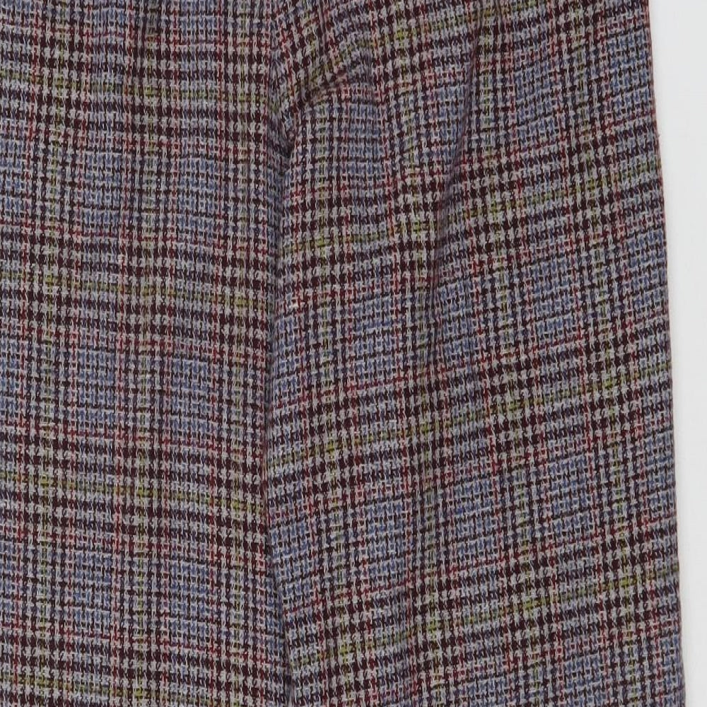constance wood Womens Multicoloured Check Dress Pants Trousers Size 12 L26 in