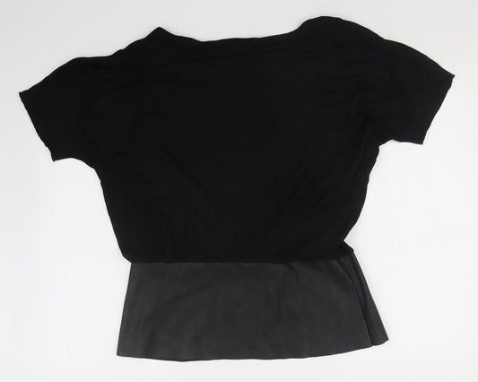 HEINE Womens Black T-Shirt Size 16