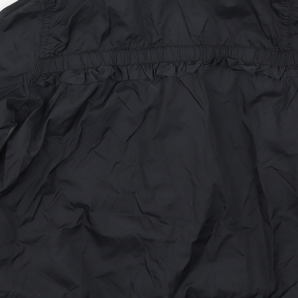 Brand and care label for Miss Olypmus girls’ black basic coat coat, size 7-8, years