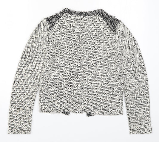 Miss Selfridge Womens Grey Argyle/Diamond Jacket Size 8