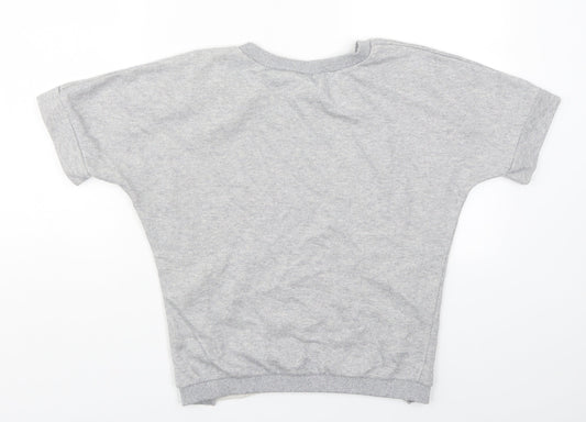 Evie Womens Grey Pullover Sweatshirt Size 10