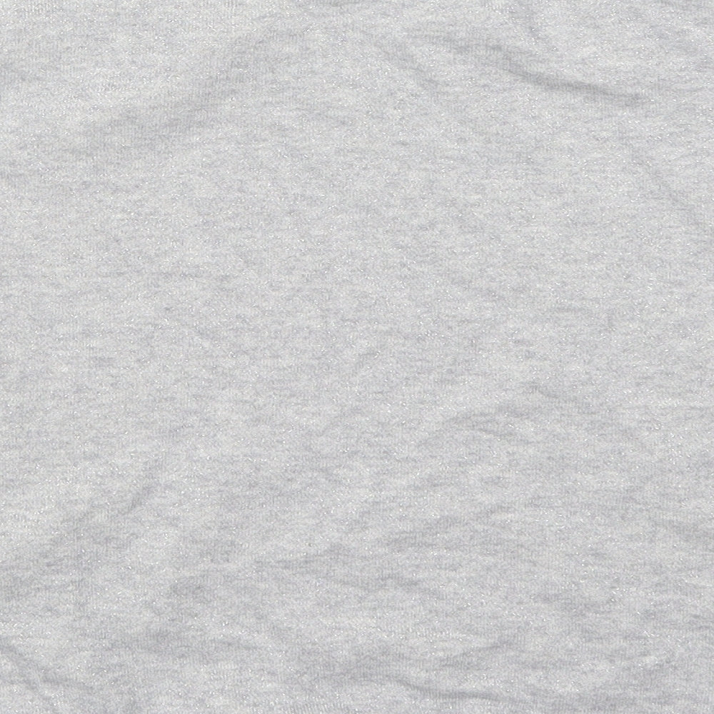Brand and care label for Evie women’s grey pullover sweatshirt, size UK 10