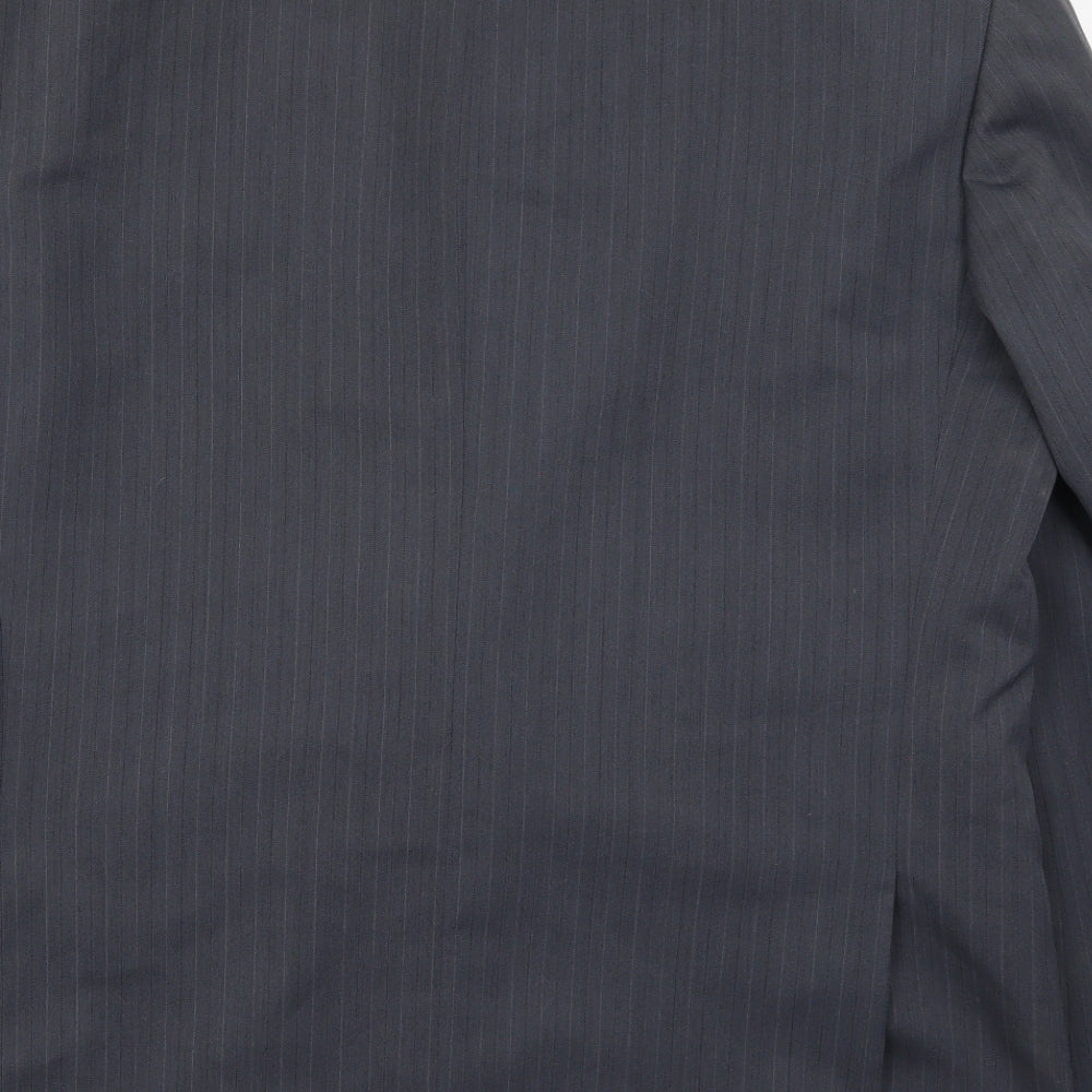 Greenwoods Mens Grey Striped Jacket Suit Jacket Size 44