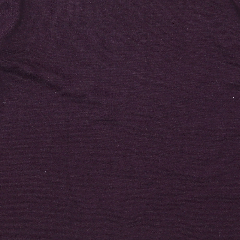 First Avenue Womens Purple Knit Pullover Jumper Size XL