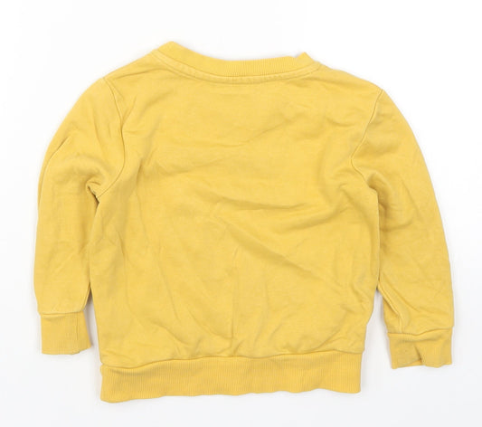 George Boys Yellow Basic T-Shirt Size 18-24 Months - Chilly Tiger Brrrr