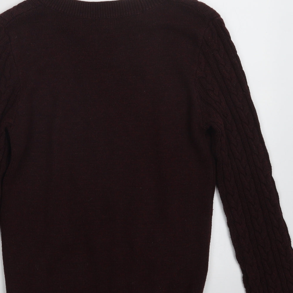 H&M Womens Purple Knit Pullover Jumper Size XS