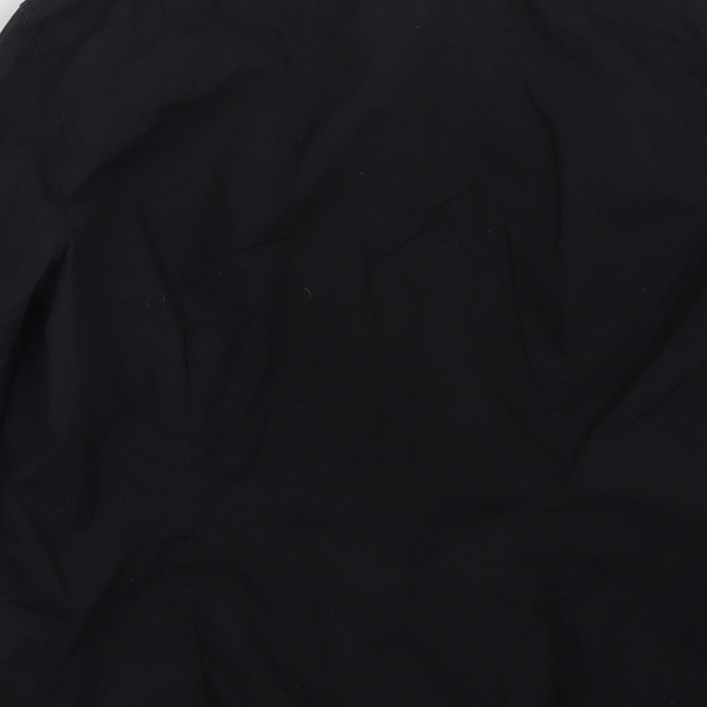 River Island Mens Black Button-Up Size 16.5