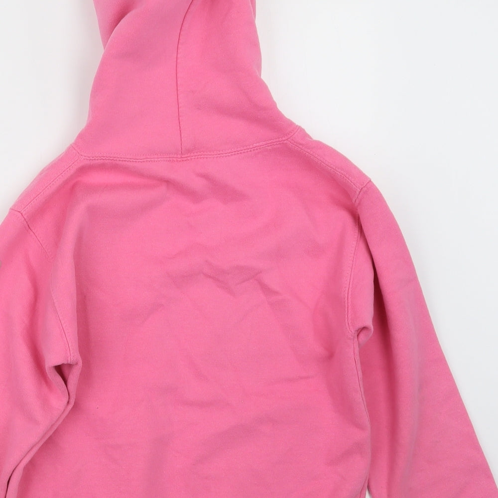 Awdis Girls Pink Pullover Hoodie Size 9-10 Years