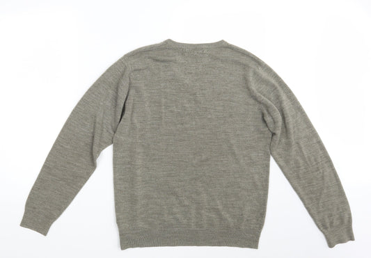 M&S Mens Grey Pullover Sweatshirt Size L