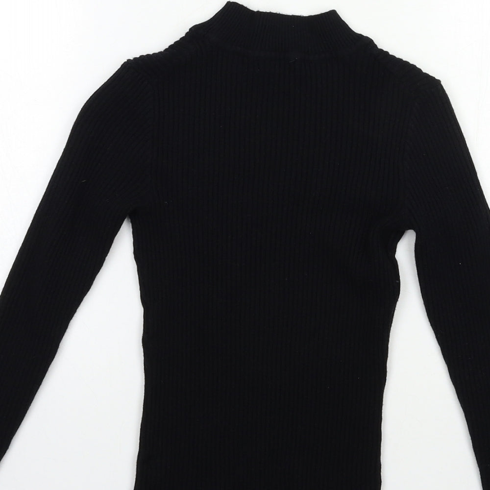 Primark Womens Black Knit Pullover Jumper Size 10