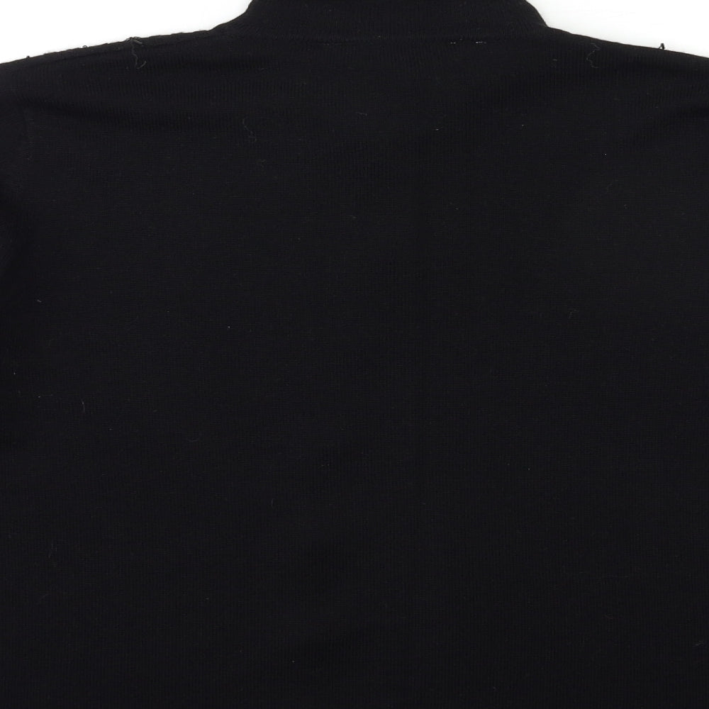 Marks and Spencer Womens Black Knit Cape Jumper Size 14