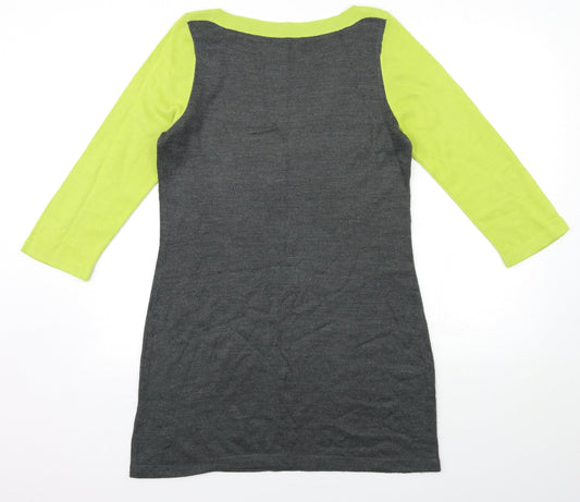 George Womens Grey Knit Jumper Dress Size 10