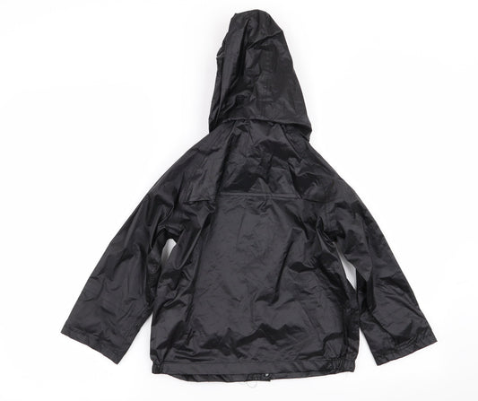 wetplay Boys Black Rain Coat Coat Size 3-4 Years