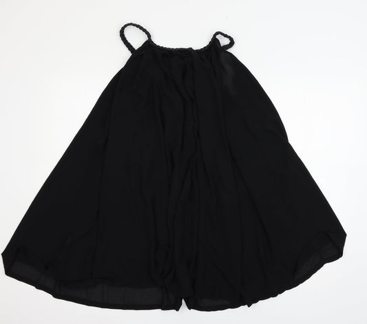 Gossip Womens Black Chiffon Basic Tank Size M
