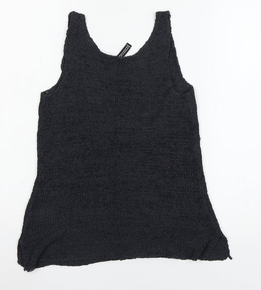 Divided Womens Grey Knit Basic Tank Size 6