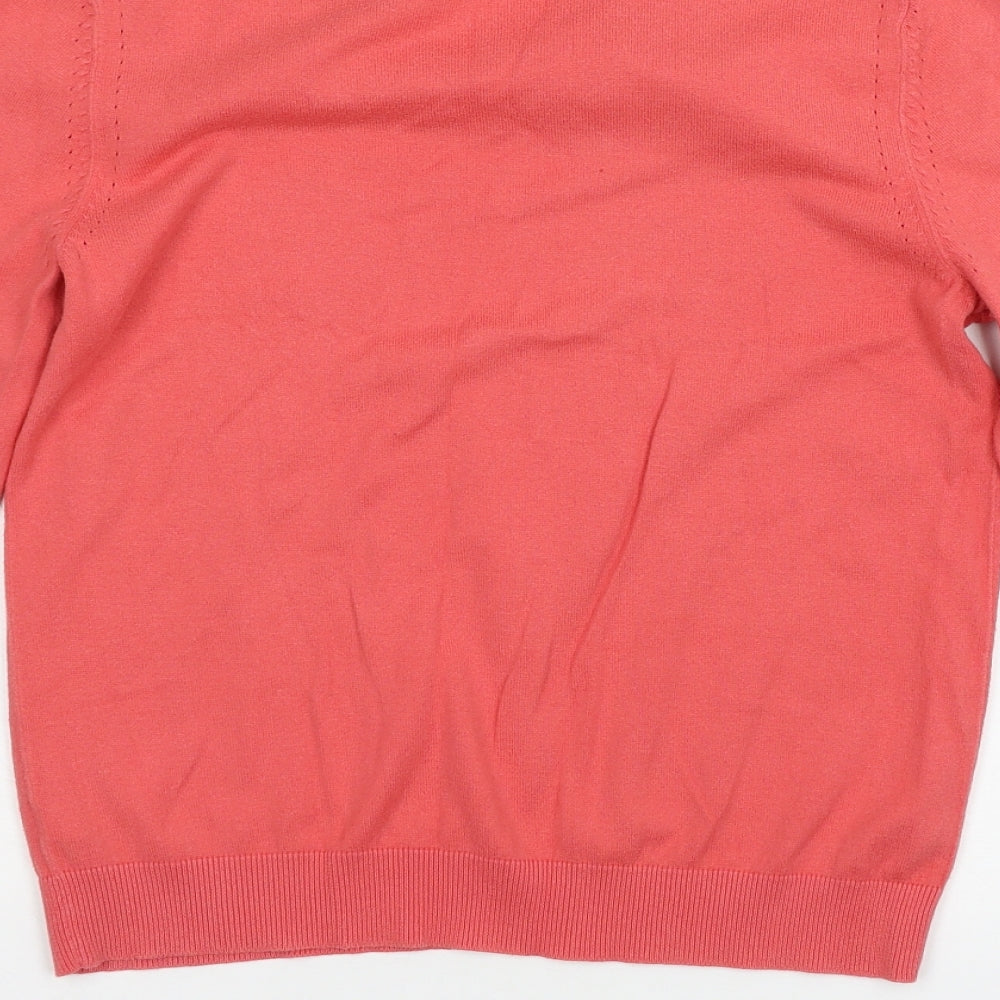 George Womens Pink Knit Pullover Jumper Size 12