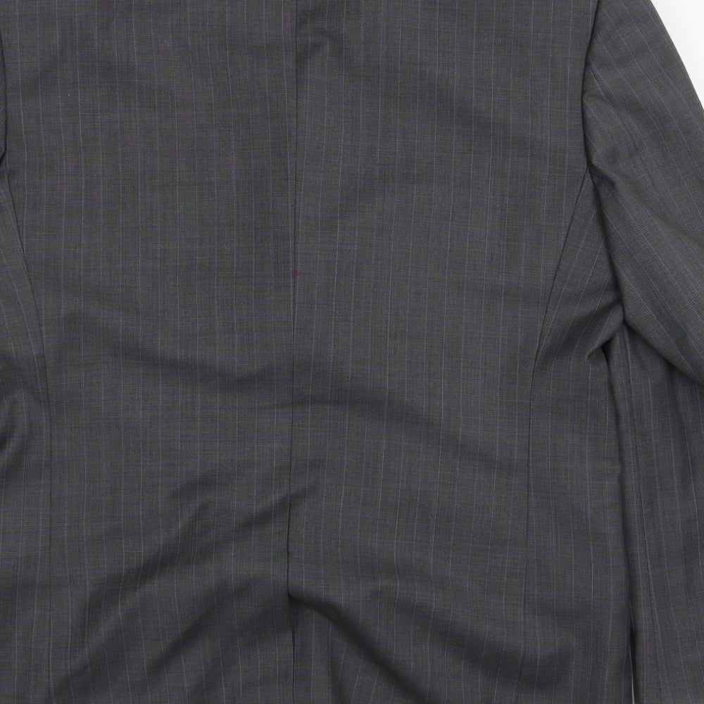 NEXT Mens Grey Striped Jacket Suit Jacket Size L