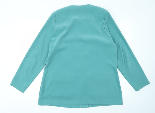 Travelling Light Womens Blue Jacket Blazer Size L