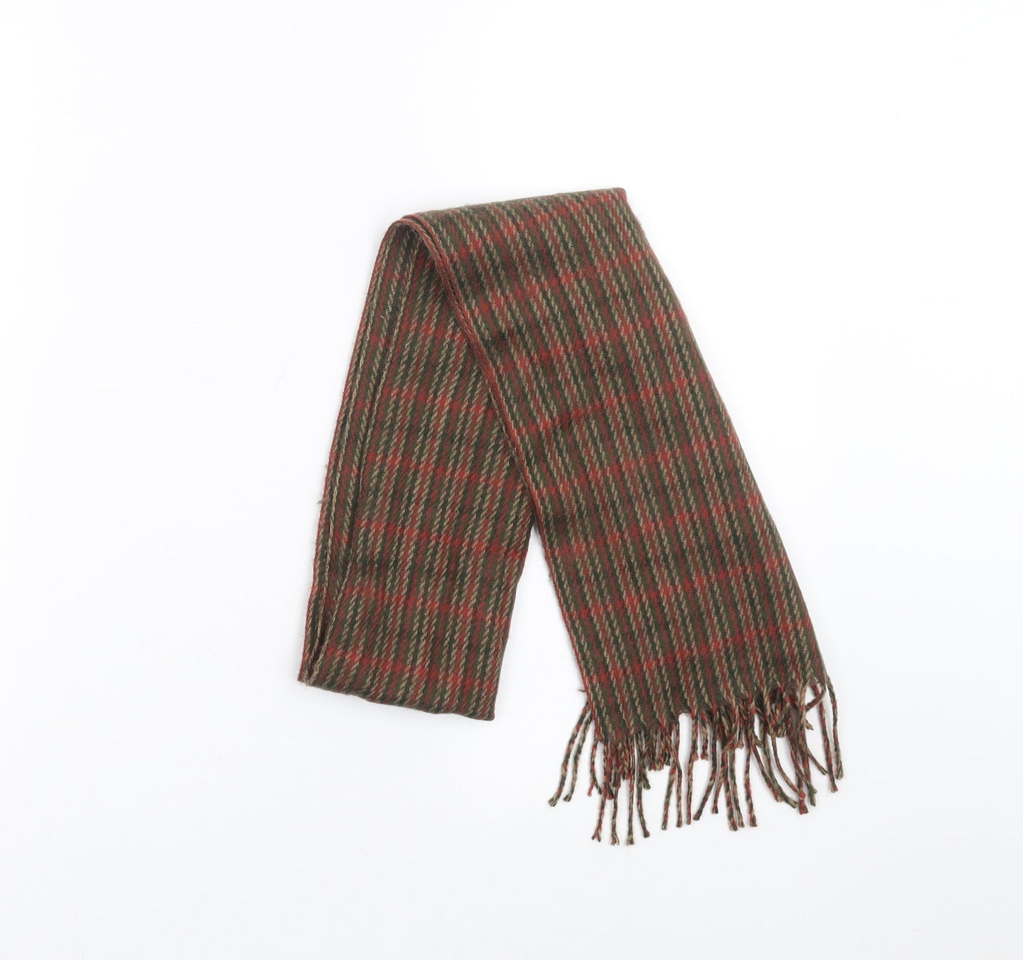 Preworn Womens Beige Check Scarf