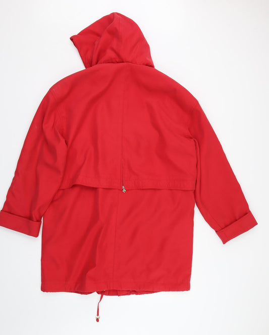Astraka Womens Red Overcoat Coat Size 12