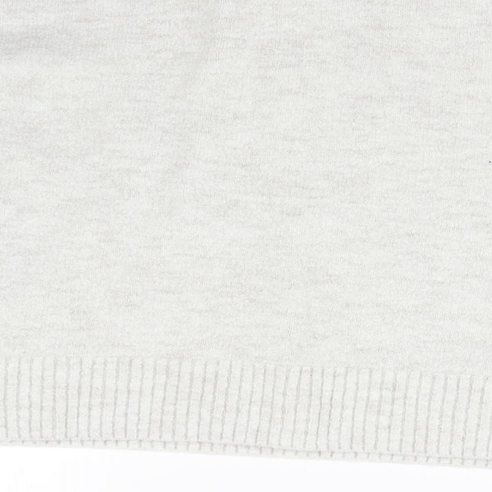 F&F Womens Grey Knit Pullover Jumper Size 16