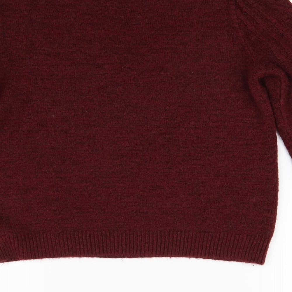George Womens Red Knit Pullover Jumper Size 14