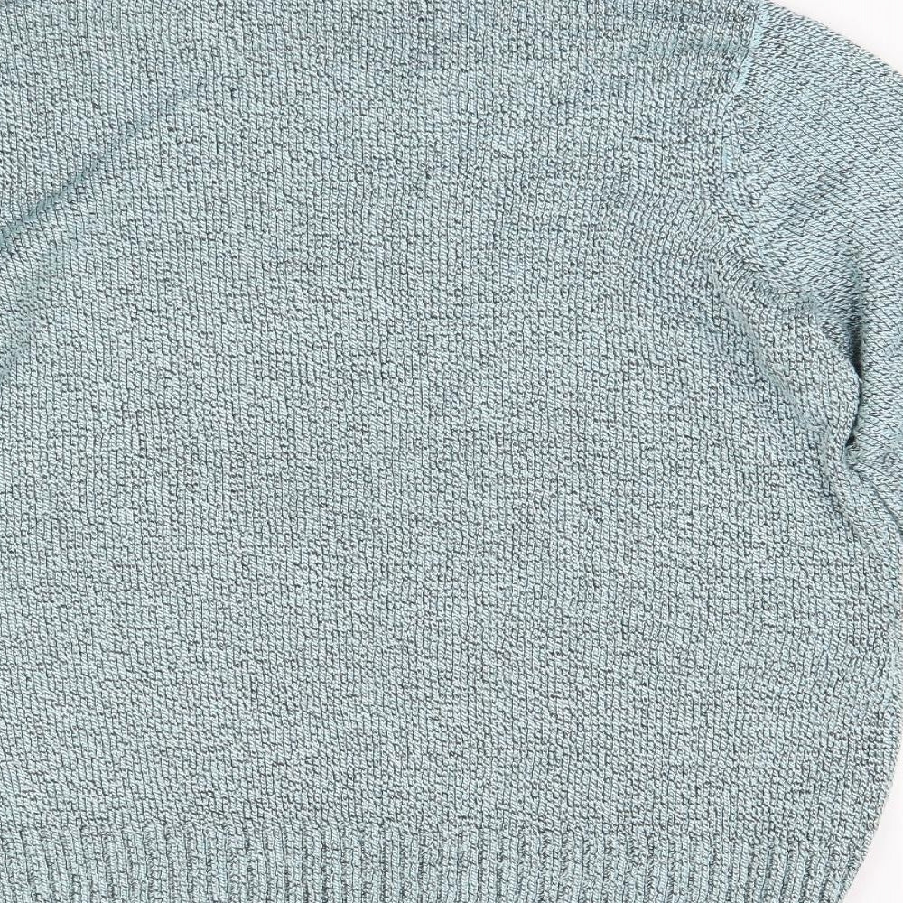 BM Colletion Womens Green Knit Pullover Jumper Size L