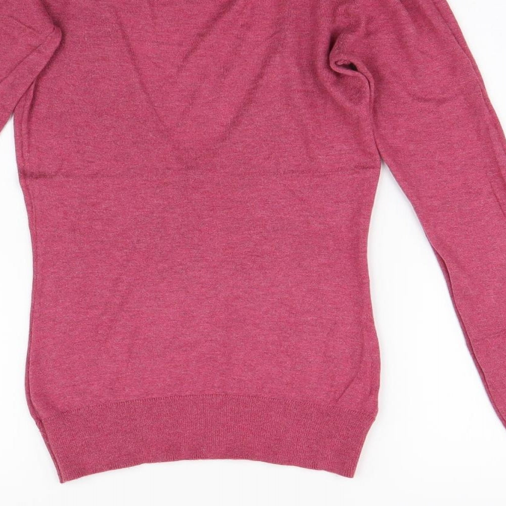 Warehouse Womens Pink Knit Pullover Jumper Size 6