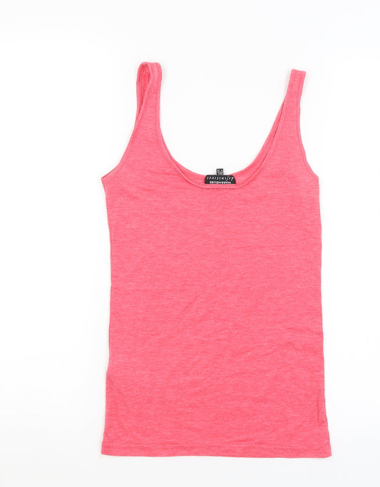 Warehouse Womens Pink Basic Tank Size 6