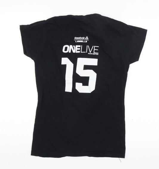 Reebok Womens Black Basic T-Shirt Size 12