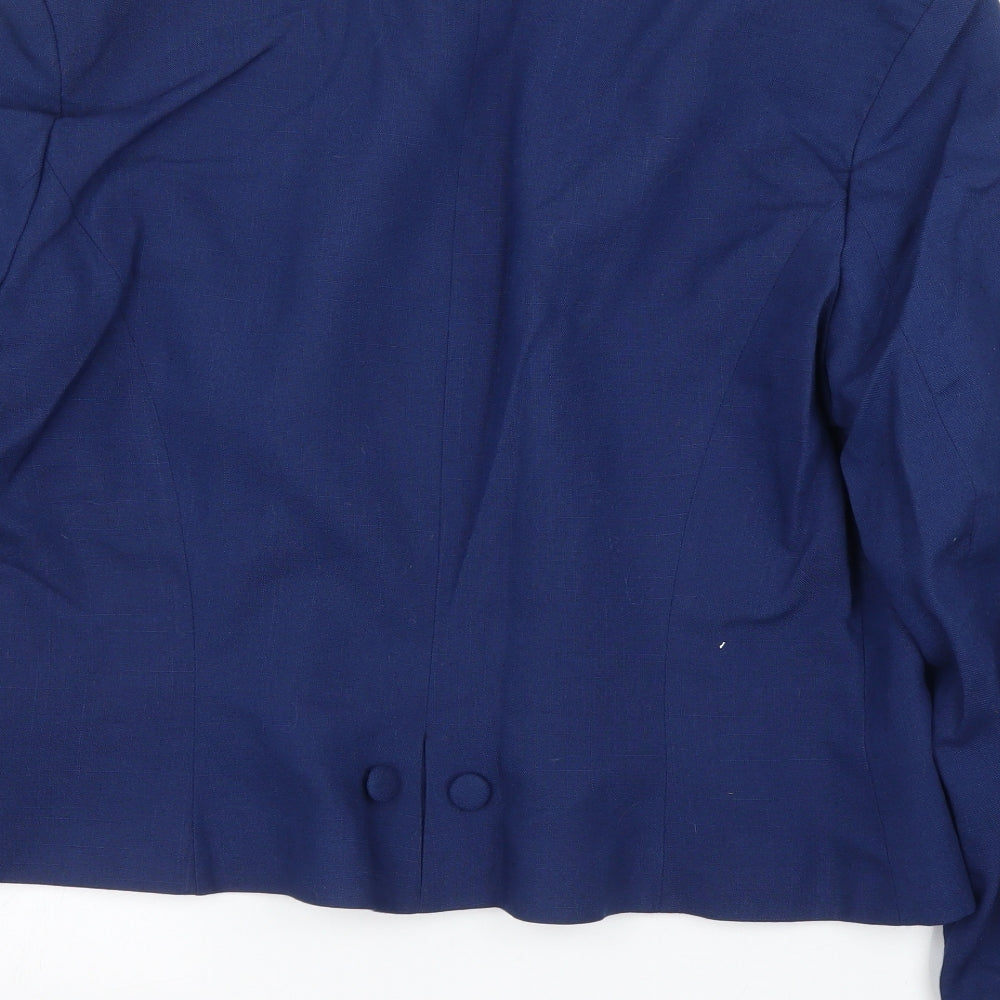 Features Womens Blue Jacket Blazer Size 16
