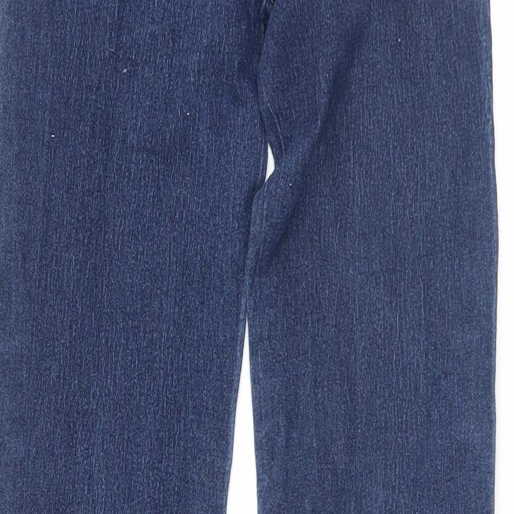 Brand and care label for Denim & Co. women’s black skinny jeans, size UK 6, 31-inch leg