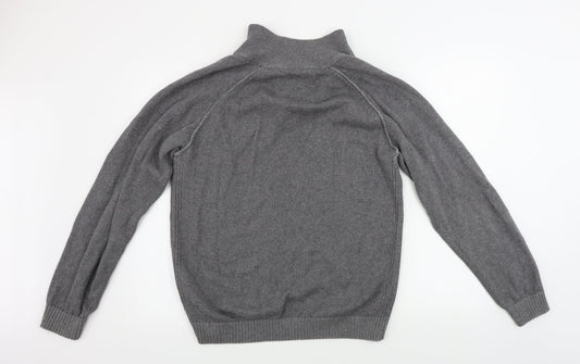 Weatherproof Mens Grey Henley Jumper Size L
