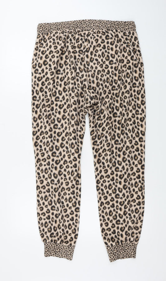 NEXT Womens Beige Animal Print Pyjama Pants Size M