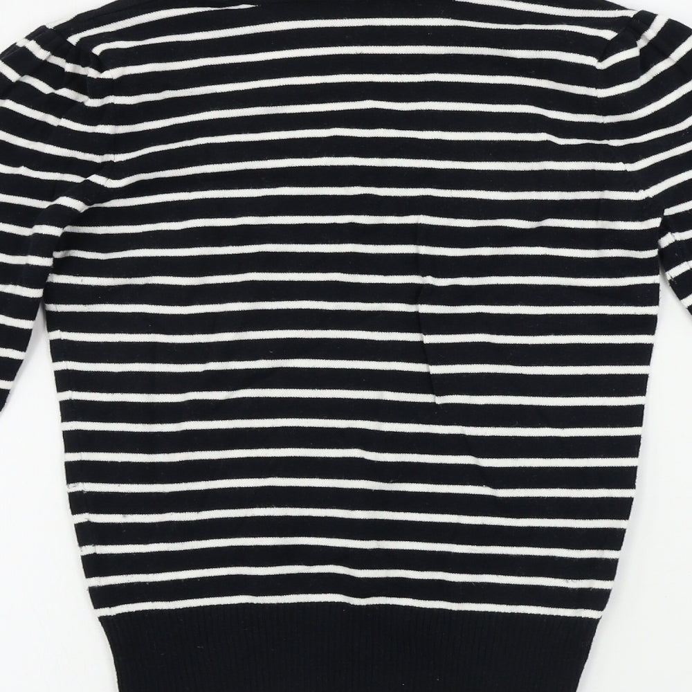 Atmosphere Womens Black Striped Pullover Jumper Size 8