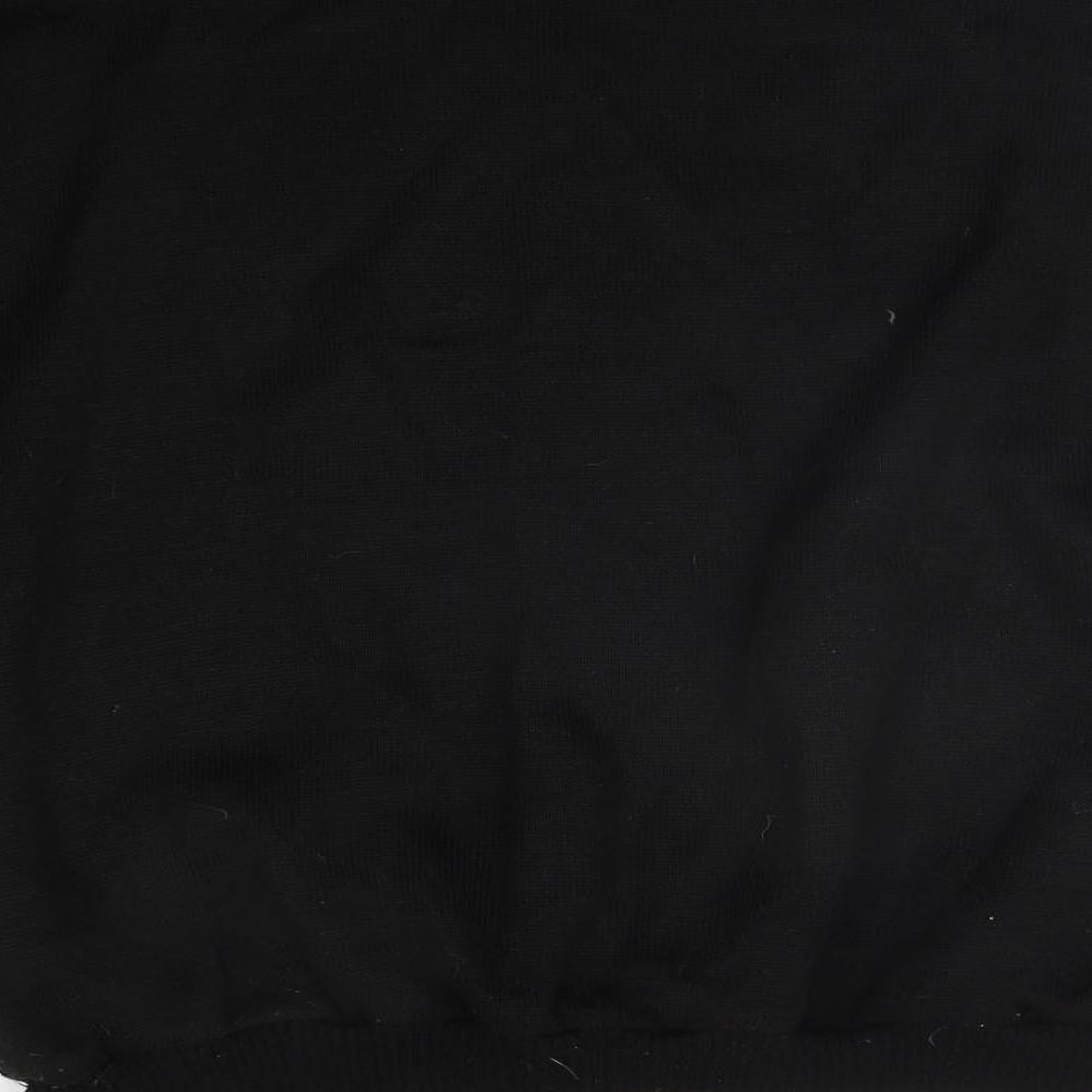 Preworn Womens Black Geometric Pullover Jumper Size L