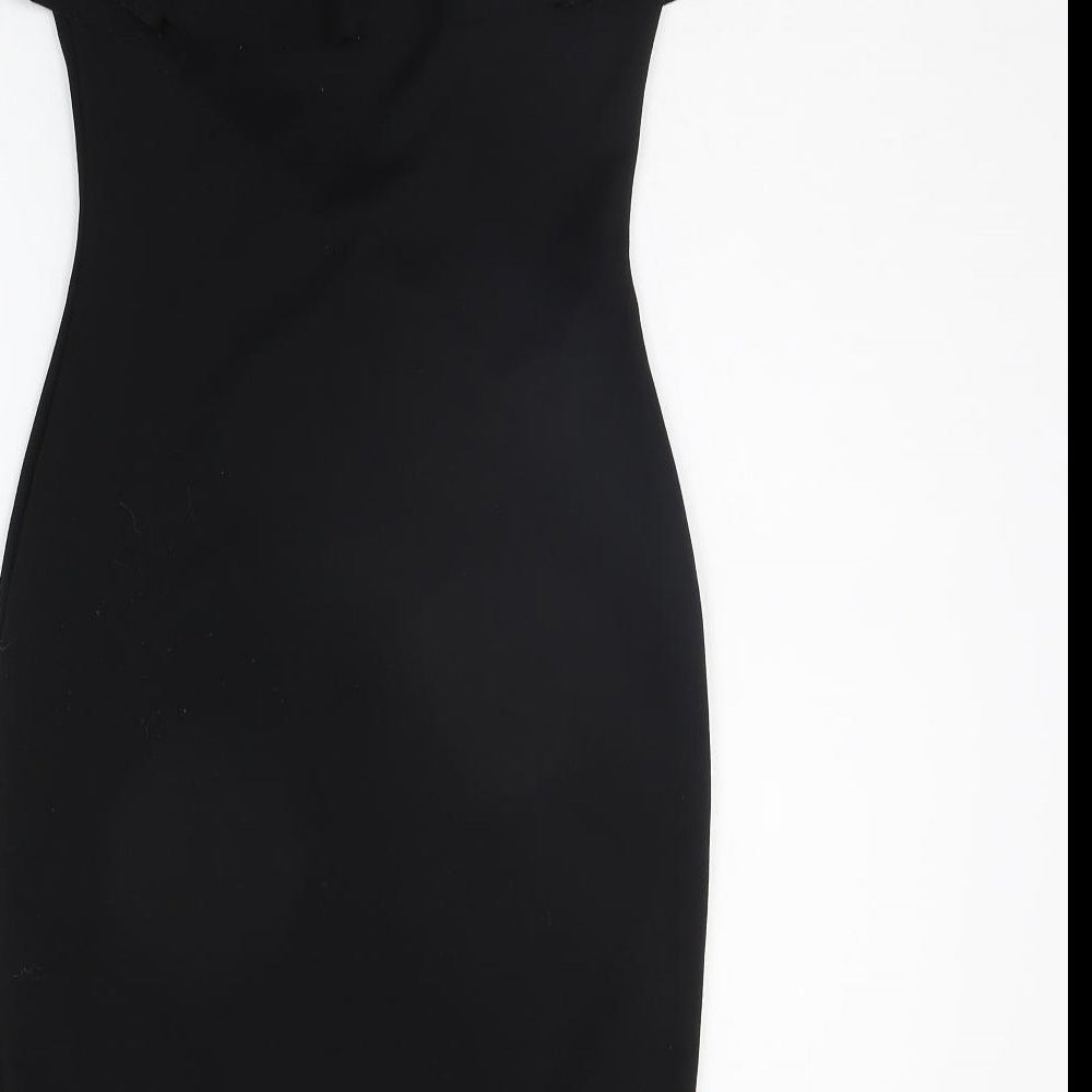 AYANAPA Womens Black A-Line Size 8